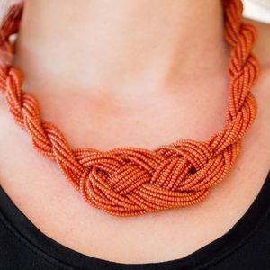 🆕A Standing Ovation Necklace- Orange Seed Bead- NWT/NIP